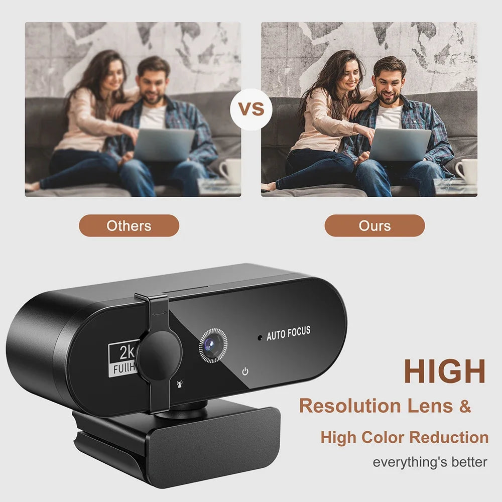 1080P Full HD Webcam with Auto Focus & Built-in Microphone - Perfect for Video Conferencing, Online Classes, Live Streaming & Remote Work
