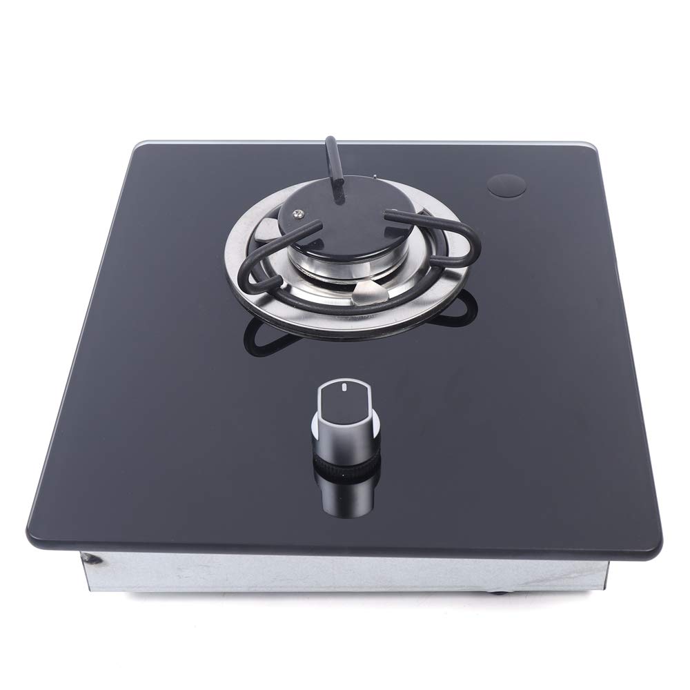 Portable Single Burner LPG Gas Stove for RV, Yacht, Caravan & Camping - Tempered Glass Cooktop with Safety Lock - Ideal for Outdoor Cooking, Small Apartments & Boat Kitchens (GR-B001) | Perfect for Road Trips, Tailgating & Emergency Preparedness