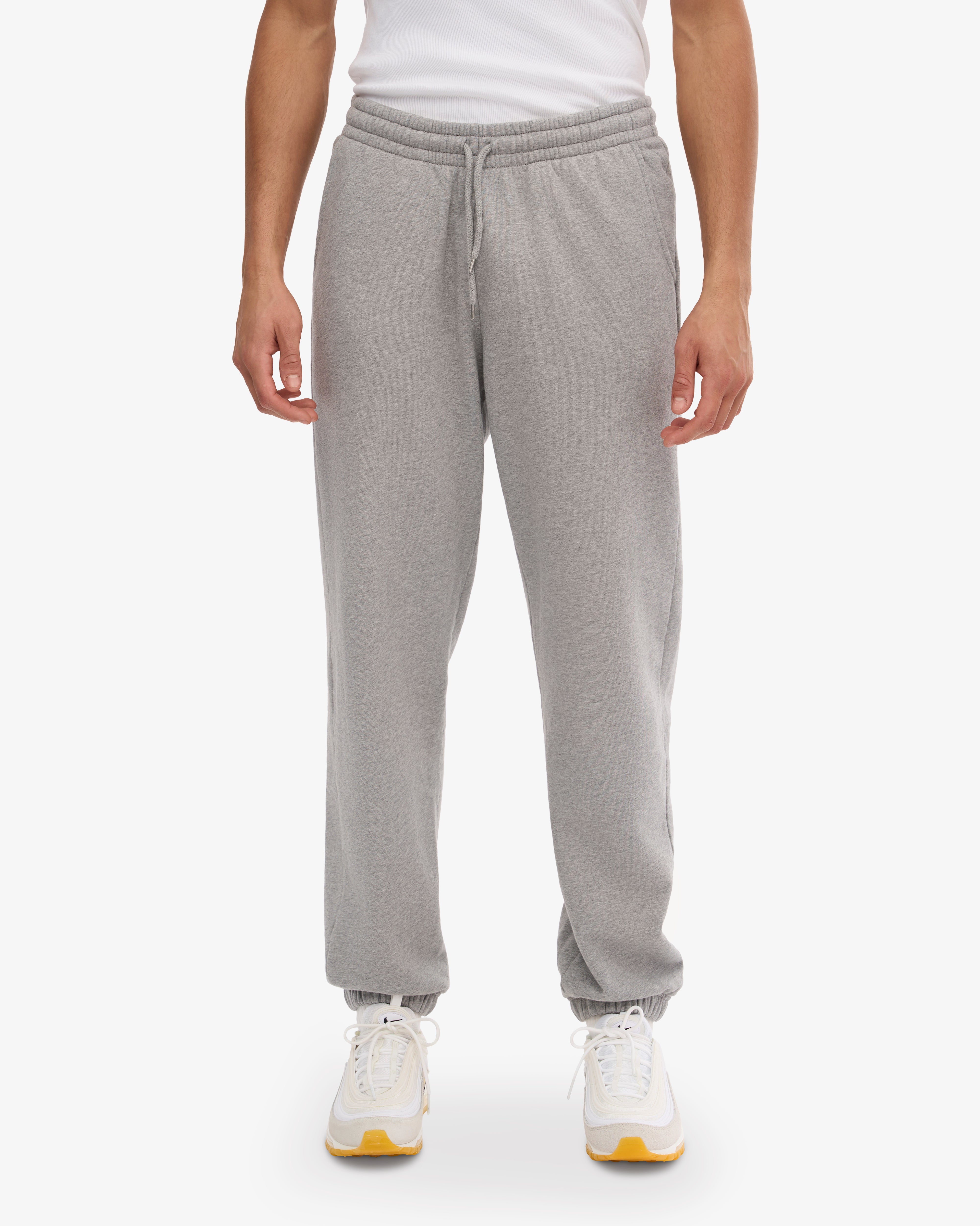 Premium Organic Cotton Sweatpants for Women & Men - Heather Grey - Eco-Friendly Lounge Pants for Yoga, Gym & Casual Wear