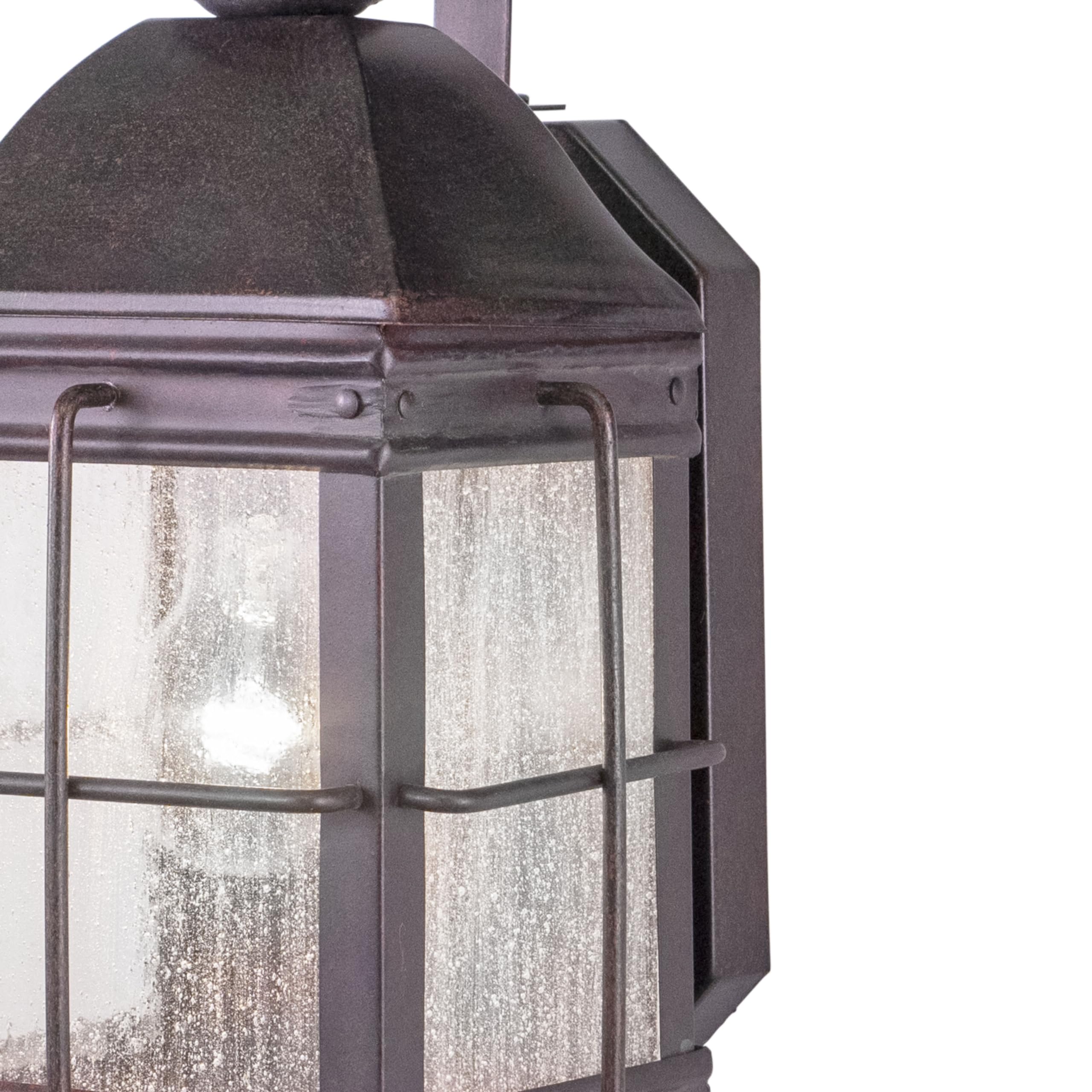VAXCEL Revere 1-Light Bronze Rectangle Outdoor Wall Lantern with Clear Glass - Weatherproof Exterior Lighting for Porch, Patio, Garage & Entryway