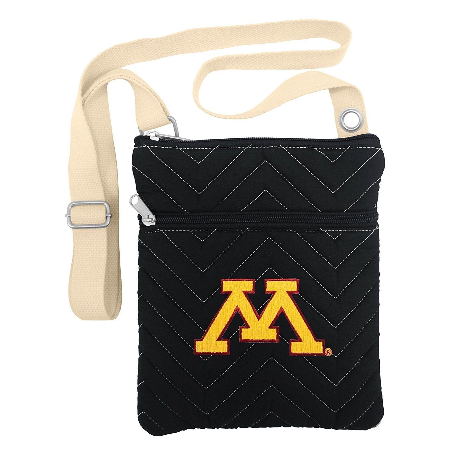 NCAA Chev-Stitch Crossbody Bag for Women - Stylish & Lightweight Shoulder Purse for College Games, Travel & Daily Use