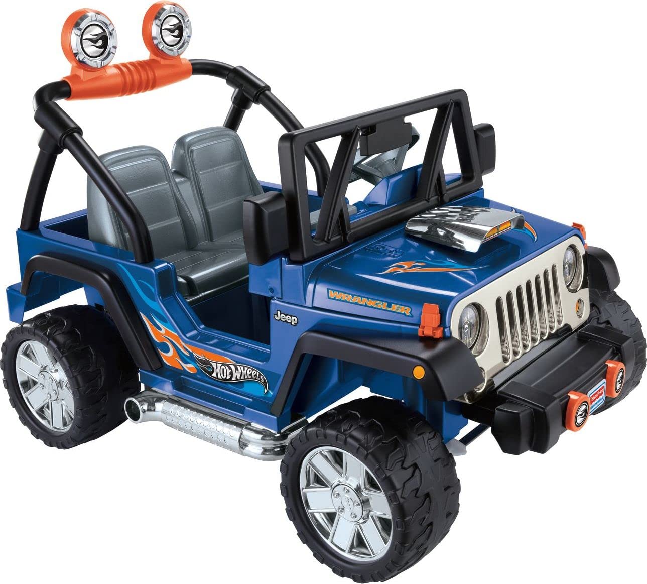 Hot Wheels Jeep Wrangler Ride-On Toy Car for Kids Ages 3-7 - Battery Powered 12V Electric Vehicle with Music, Sounds & Storage Compartment - Perfect for Outdoor Play, Birthday Gifts & Preschool Activities