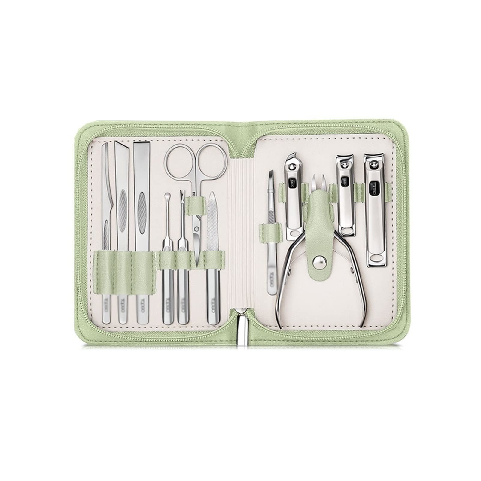 12-Piece Professional Nail Care Kit - Manicure & Pedicure Set with Nail Clippers for Home, Salon & Travel | Personal Grooming & Beauty Essentials (Color A)