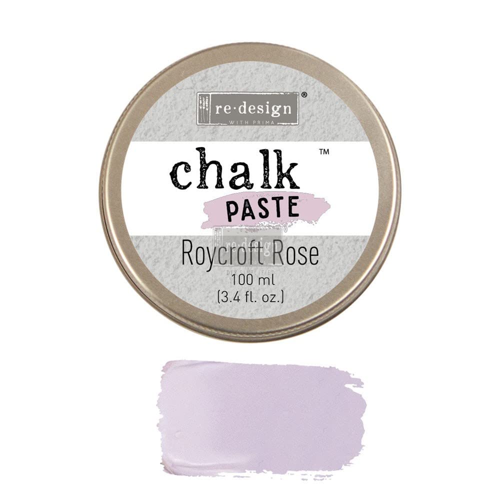 Prima Marketing Inc. Redesign Chalk Paste - Roycroft Rose | Premium Chalk Finish Paint for Furniture, DIY Home Decor & Craft Projects | Perfect for Upcycling, Cabinets, and Vintage Style Makeovers