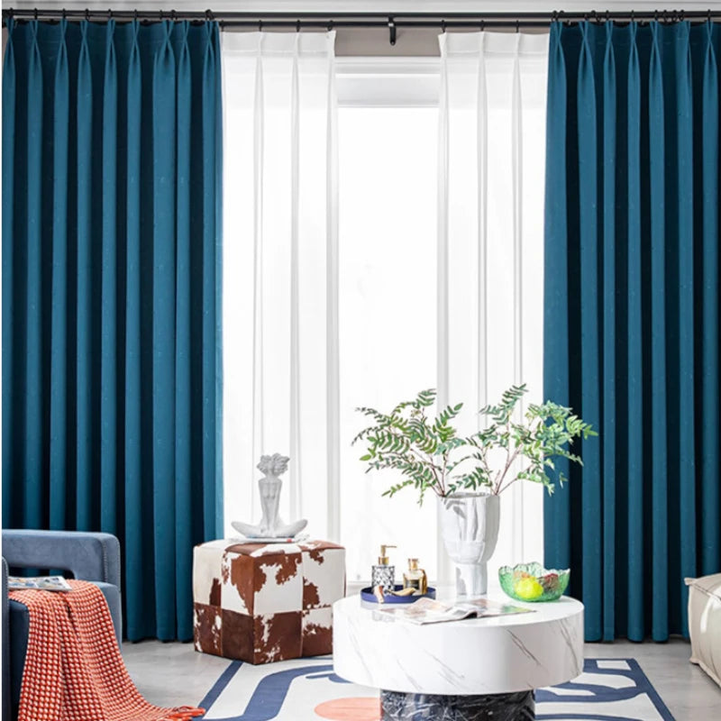 Paisley Chenille Lightning Pattern Jacquard Blackout Custom Curtains - Elegant Window Treatment for Living Room & Bedroom