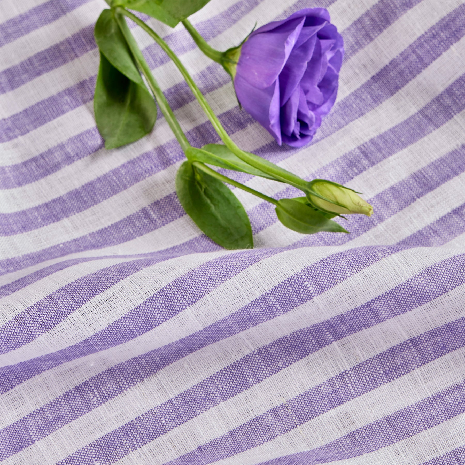 Amalfi Stripe Tablecloth - Waterproof & Stain-Resistant Round Table Cover for Outdoor Dining, Picnics, and Party Decor