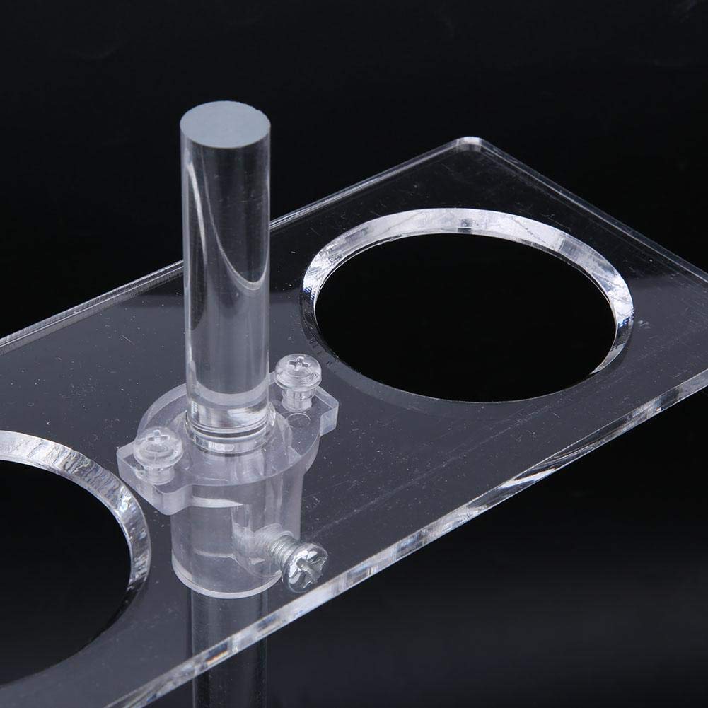 GLOGLOW Adjustable 4-Hole Glass Funnel Stand - Laboratory Test Tube Rack & Funnel Holder for Organic Chemistry Experiments - Perfect for Lab Fixing, Distillation, and Liquid Transfer Applications