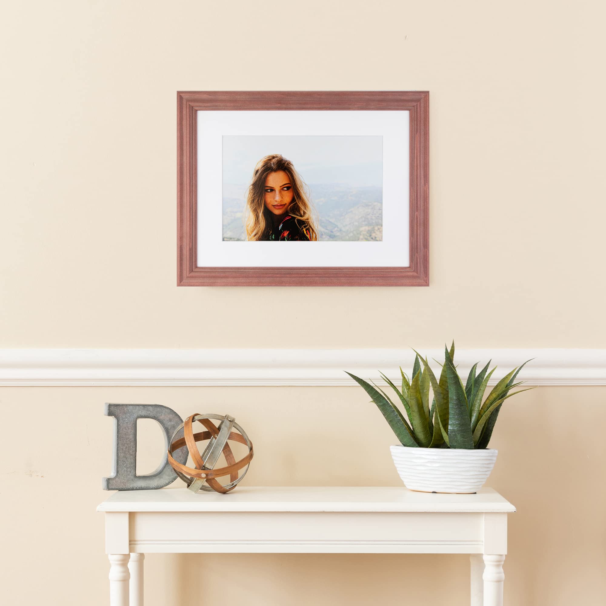 ArtToFrames 28x38 Inch Pink Wood Picture Frame - 1.5 Inch Custom Poster Frame for Art & Photos with Shatter-Resistant Acrylic - Perfect for Home Decor, Bedroom Wall Art, and Office Display