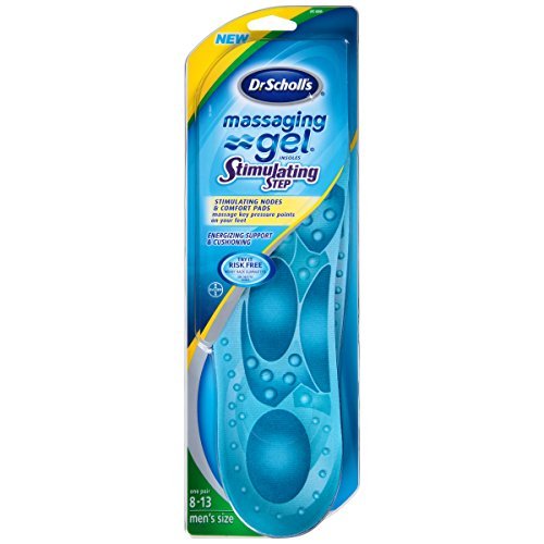 Dr. Scholl's Massaging Gel Insoles for Men - Cushioned & Stimulating Foot Support for All-Day Comfort - Perfect for Work, Running, and Walking