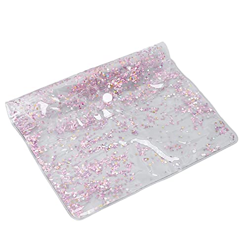 Waterproof Large Makeup Organizer Bag - Pink PVC Cosmetic Case for Travel & Daily Use | Portable Storage for Brushes, Lipsticks, Makeup Essentials