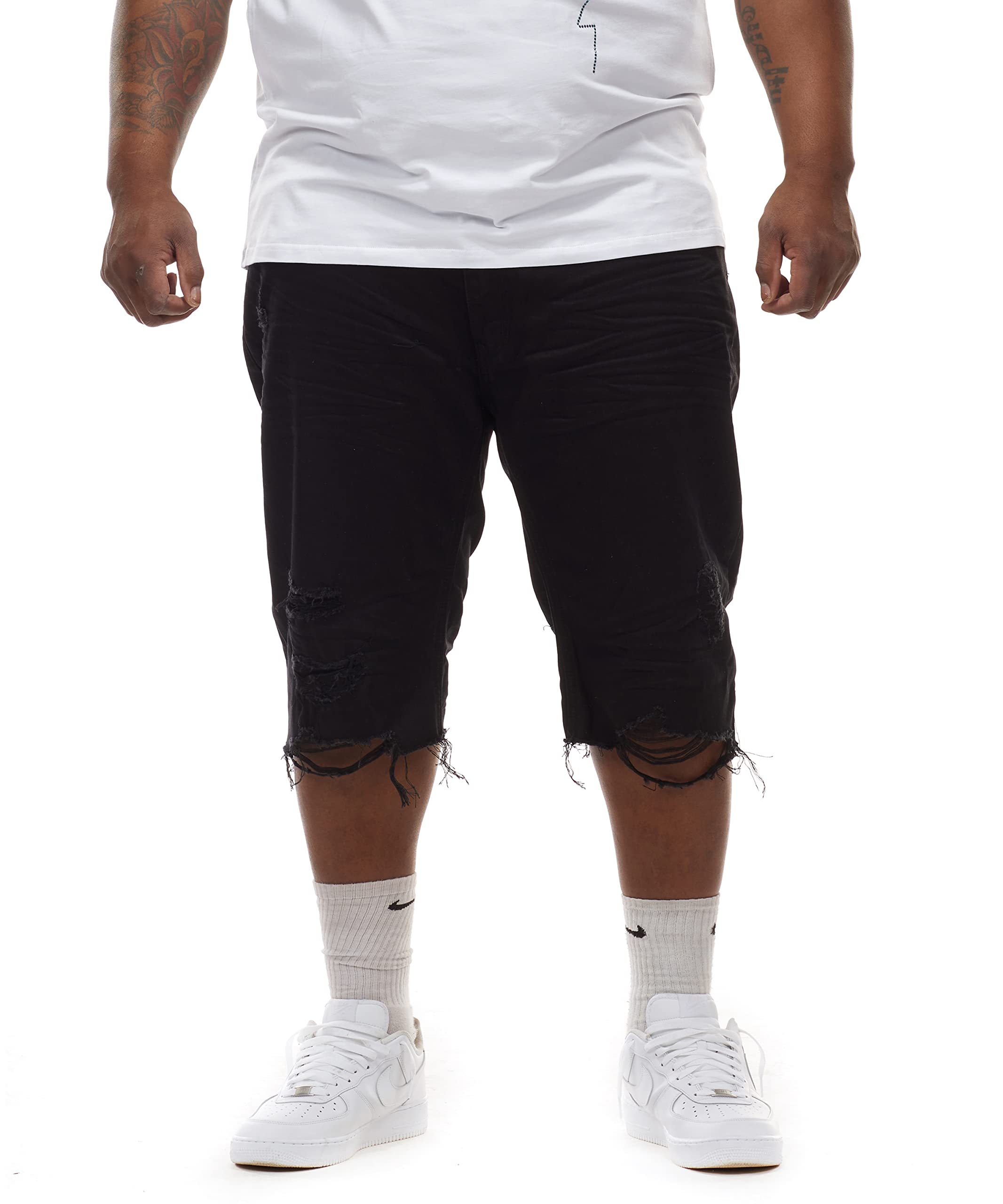 Stylish Men's Stretch Denim & Twill Shorts - Regular & Big & Tall Sizes | Perfect for Casual Wear, Summer Outfits & Outdoor Activities