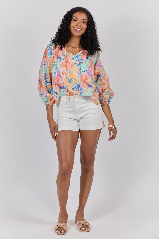 Elegant Purple Floral Woven Pop Over Blouse for Women | Summer Casual Top | Perfect for Office, Date Night & Outdoor Events