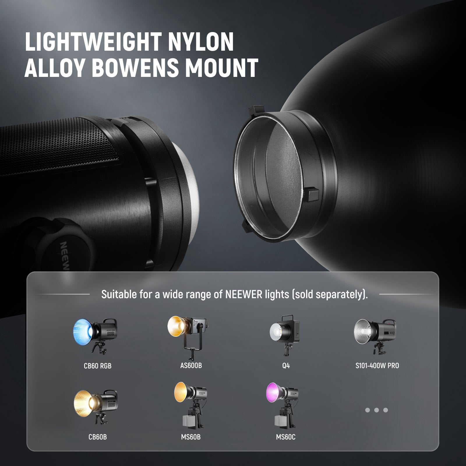 NEEWER FR30 11.6/29.5cm Deep Focus Reflector for Photography & Video Lighting - Perfect for Studio, Portrait, and Product Shoots