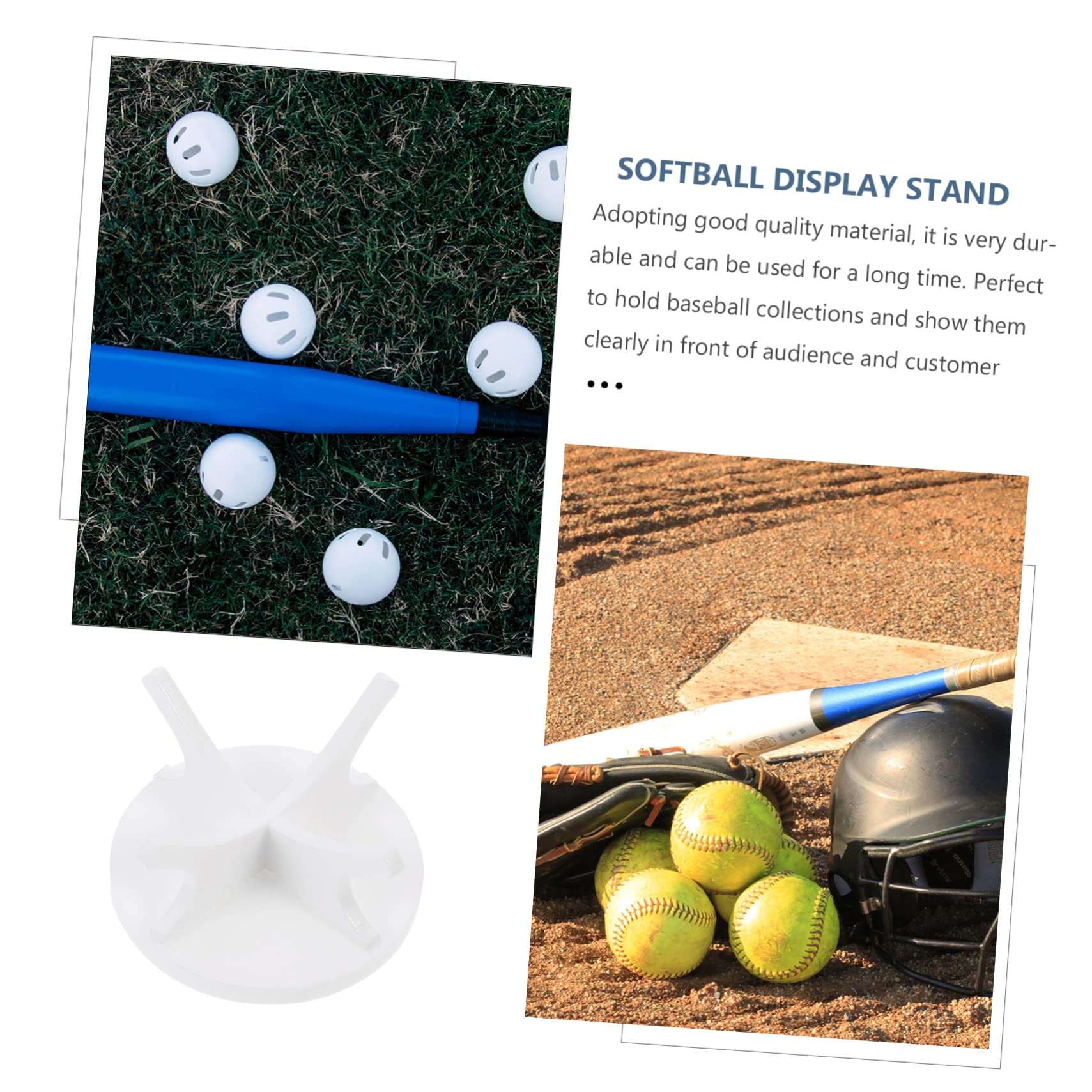 Abaodam 2-Piece Clear Acrylic Ball Display Stand - Baseball, Softball, Tennis & Golf Ball Holder Rack - Perfect for Sports Memorabilia, Trophy Cases & Retail Store Displays