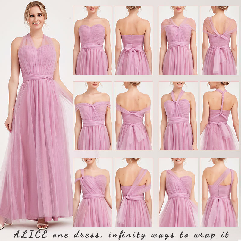 Burgundy Multi-Way Sweetheart Tulle Bridesmaid Dress - Adjustable Straps, Flowy Skirt - Perfect for Weddings, Prom, Formal Events & Special Occasions