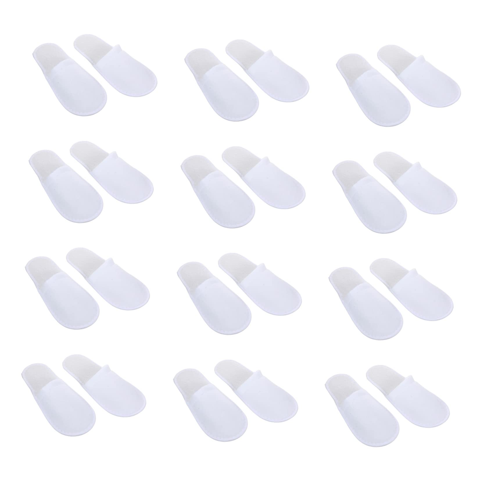24 Pairs Disposable Non-Slip Salon Slippers - Soft Coral Fleece Spa Slippers for Hairdressing, Pedicure, Home & Beauty Use - Comfortable & Hygienic Footwear for Guests & Clients