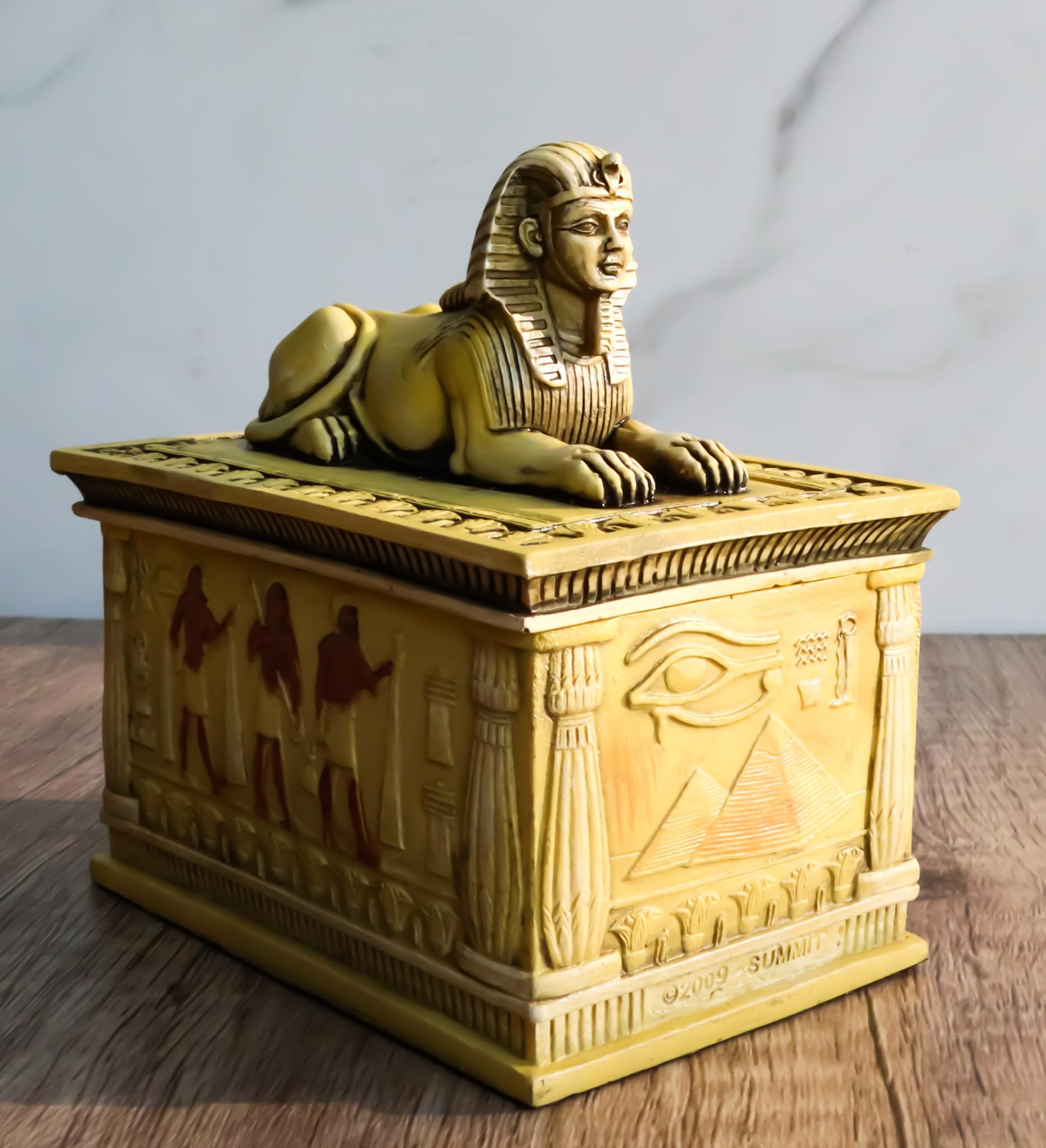Ebros Egyptian Guardian Sphinx Jewelry Box - 4.25