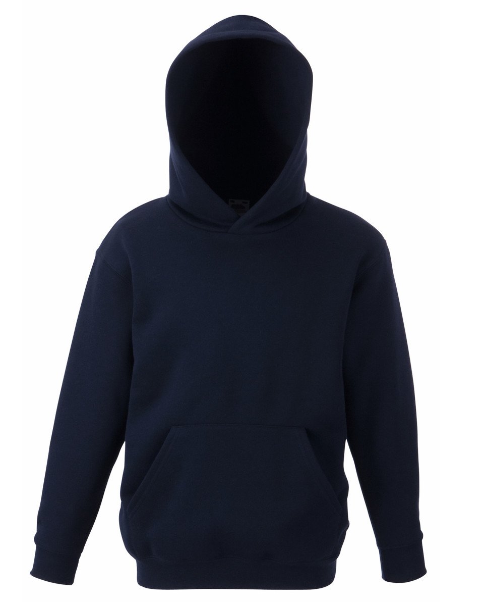 Fruit Of The Loom Kids Hooded Sweatshirt - Soft Cotton Pullover Hoodie for Boys & Girls, Deep Navy Blue - Perfect for School, Playdates & Outdoor Activities