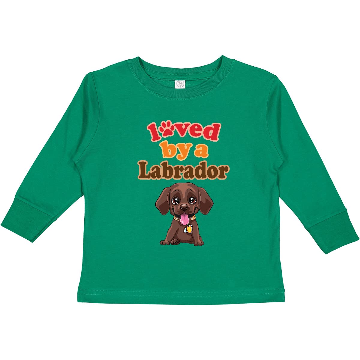 Inktastic Labrador Chocolate Lab Toddler Long Sleeve T-Shirt - Cute Dog Lover Apparel for Kids, Soft Cotton Tee for Boys & Girls - Perfect for Playdates, School & Family Photos