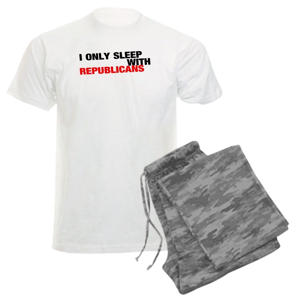 Funny Republican Pajama Set for Men - 'I Only Sleep With Republicans' Sleepwear - Perfect for Political Humor & Conservative Gifts