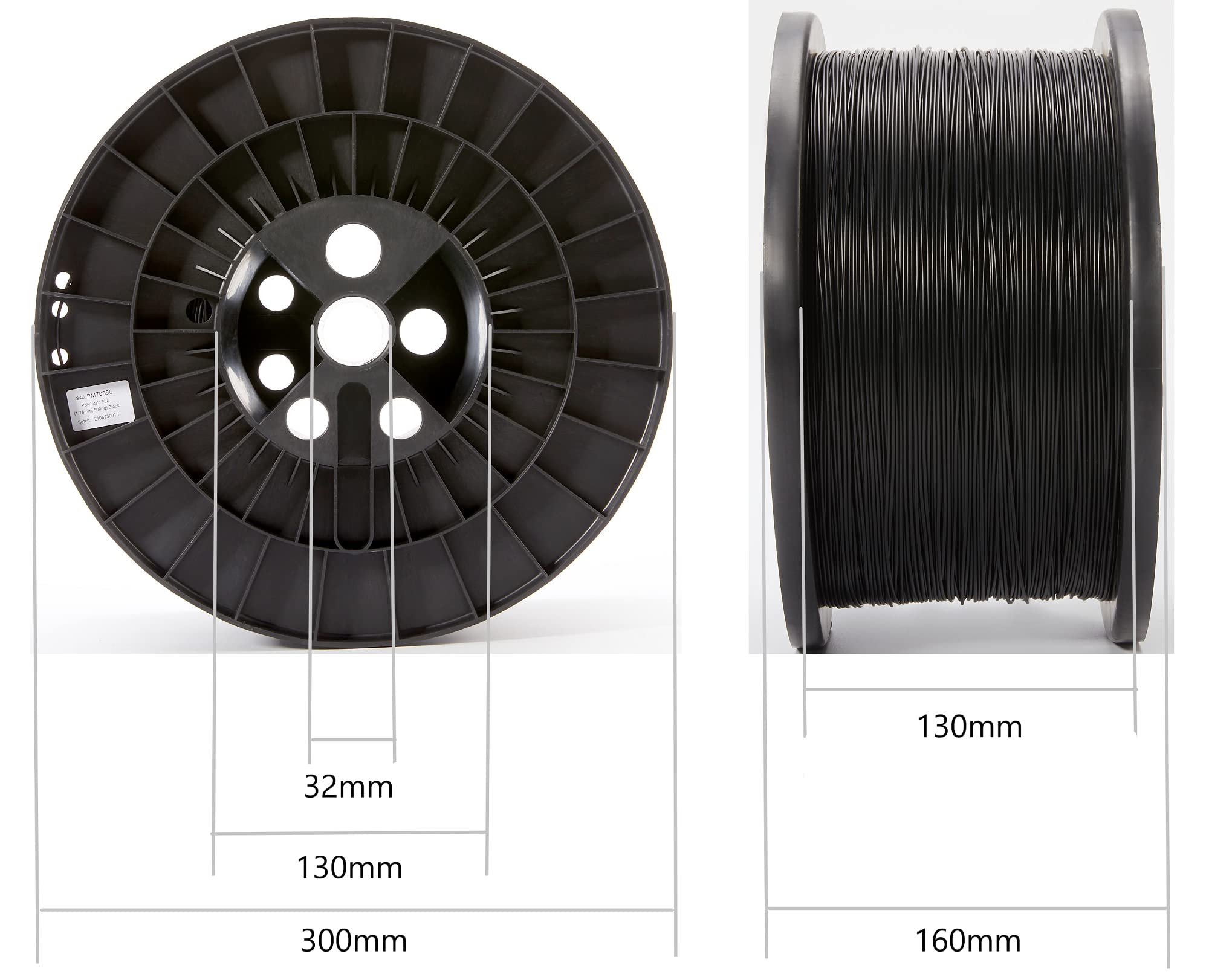 Polymaker ASA 3D Printer Filament 1.75mm Black - 5kg Heat Resistant & Weatherproof 3D Printing Material for Outdoor Functional Parts - Ideal for Automotive, Garden & Industrial Applications