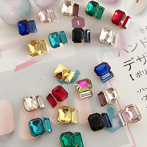 10pcs Nail Art Rhinestones Crystal Alloy Decorations for Nails - DIY Manicure, Nail Salon, Party & Wedding Accessories (Style NP373)