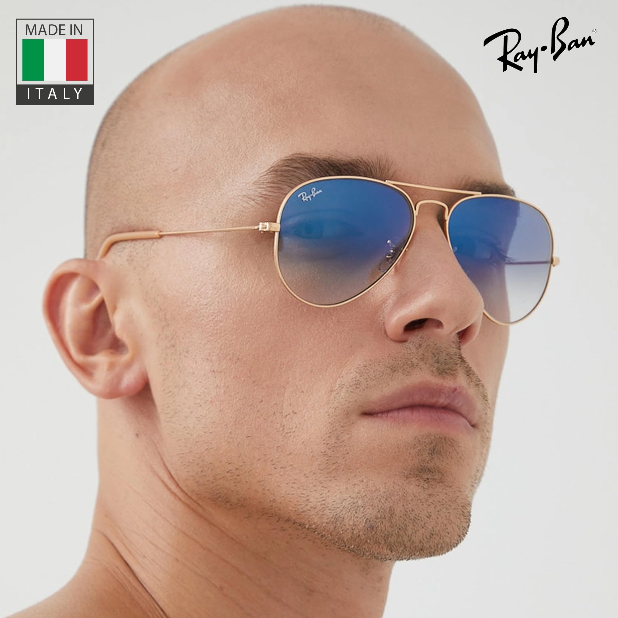 Ray-Ban RB3025 Classic Gradient Aviator Sunglasses with Eyewear Kit - Adjustable Nose Pads, UV Protection, Retro Style for Men & Women - Perfect for Driving, Travel, and Outdoor Activities