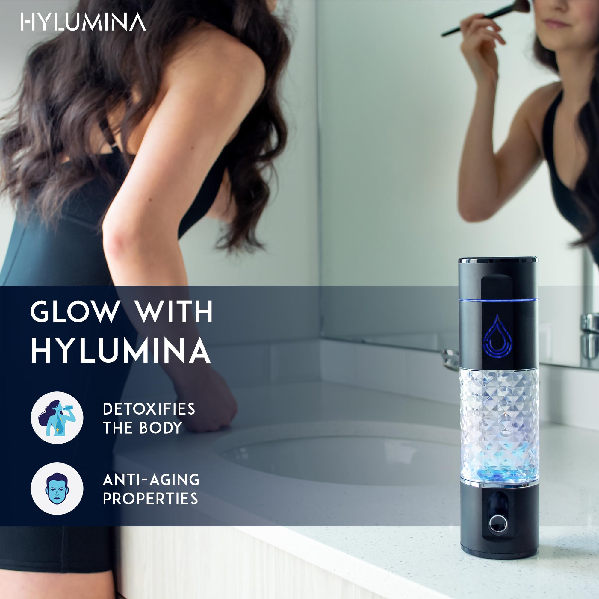 Premium SPE/PEM Hydrogen Water Bottle Generator with OLED Display – 4000ppb Hydrogen Infused Water for Enhanced Hydration – Rechargeable Portable Hydrogen Water Machine (9.5oz) – Perfect for Gym, Travel & Daily Wellness
