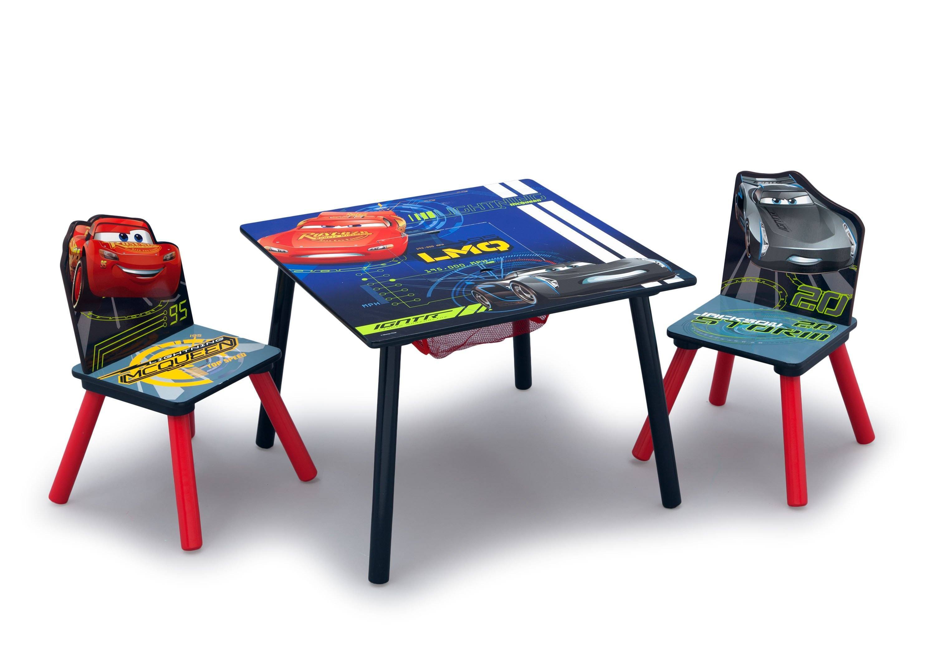 Kids Cars Table and Chair Set with Storage - Fun and Functional Playroom Furniture for Toddlers - Perfect for Playtime, Snacks, and Learning Activities