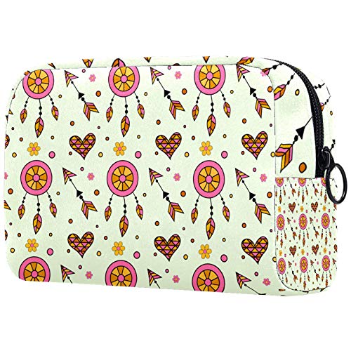 Boho Dreamcatcher Toiletry Bag for Women - Waterproof Travel Cosmetic Organizer with Zipper - Makeup Pouch for Gym, Vacation & Business Trips - Boho Arrow Pattern Wash Bag (Perfect for Toiletries, Cosmetics & Travel Essentials)