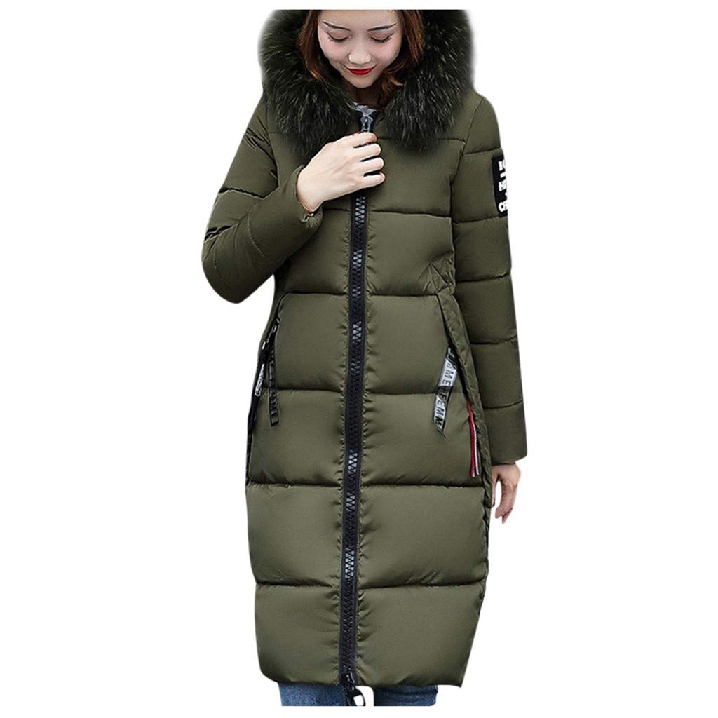 QNIHDRIZ Women's Long Sleeve Hooded Winter Coat - Warm Fleece Lined Cotton Overcoat for Cold Weather | Outdoor Activities, Daily Commute & Casual Winter Fashion