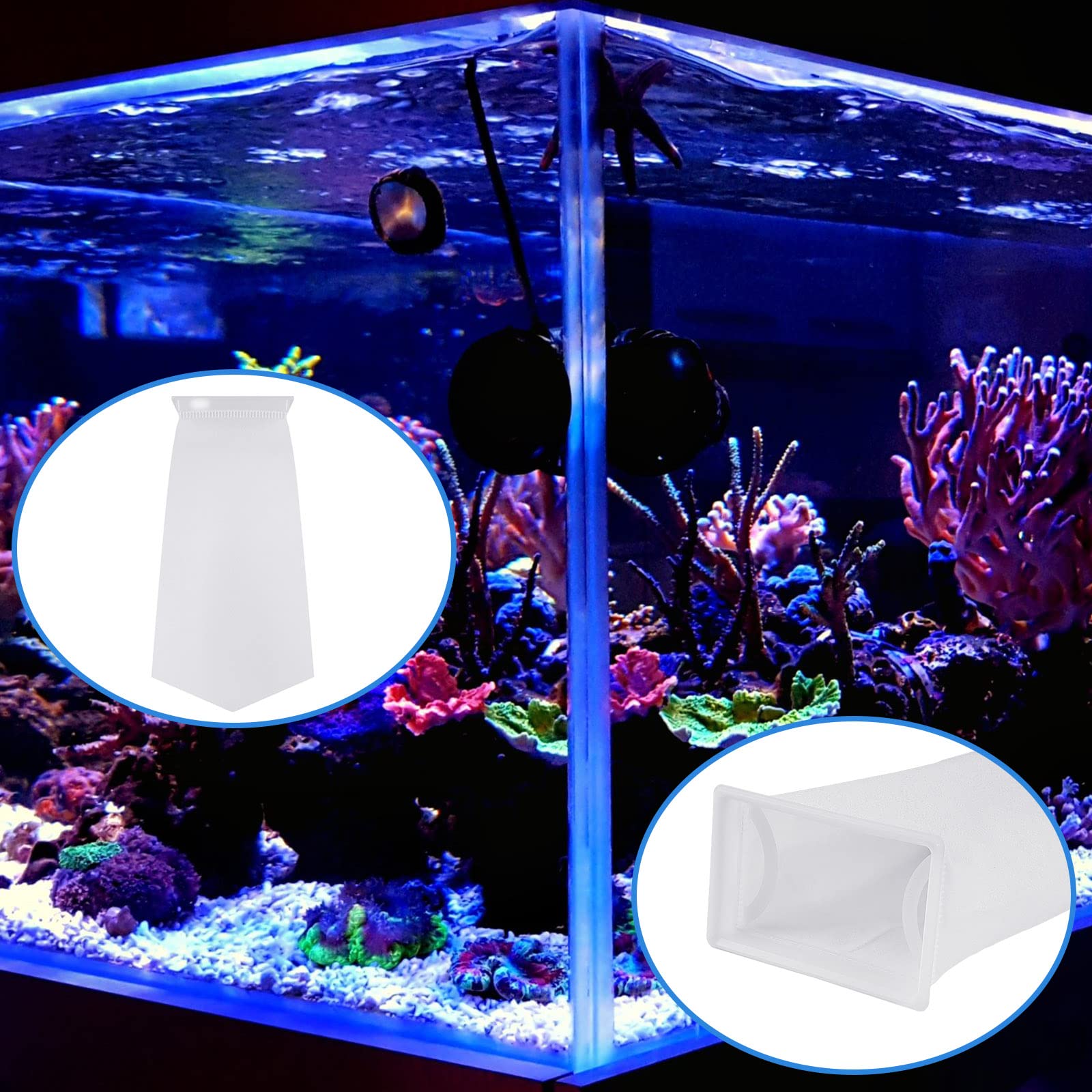 Tranqun 4-Pack 200μm Aquarium Filter Socks 7x4.5