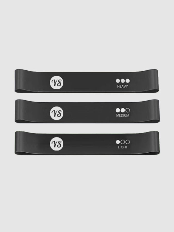 Premium Yoga Resistance Loop Bands Set of 3 with Storage Bag - Stretching, Strength Training & Physical Therapy for Home Gym, Pilates & Fitness Workouts
