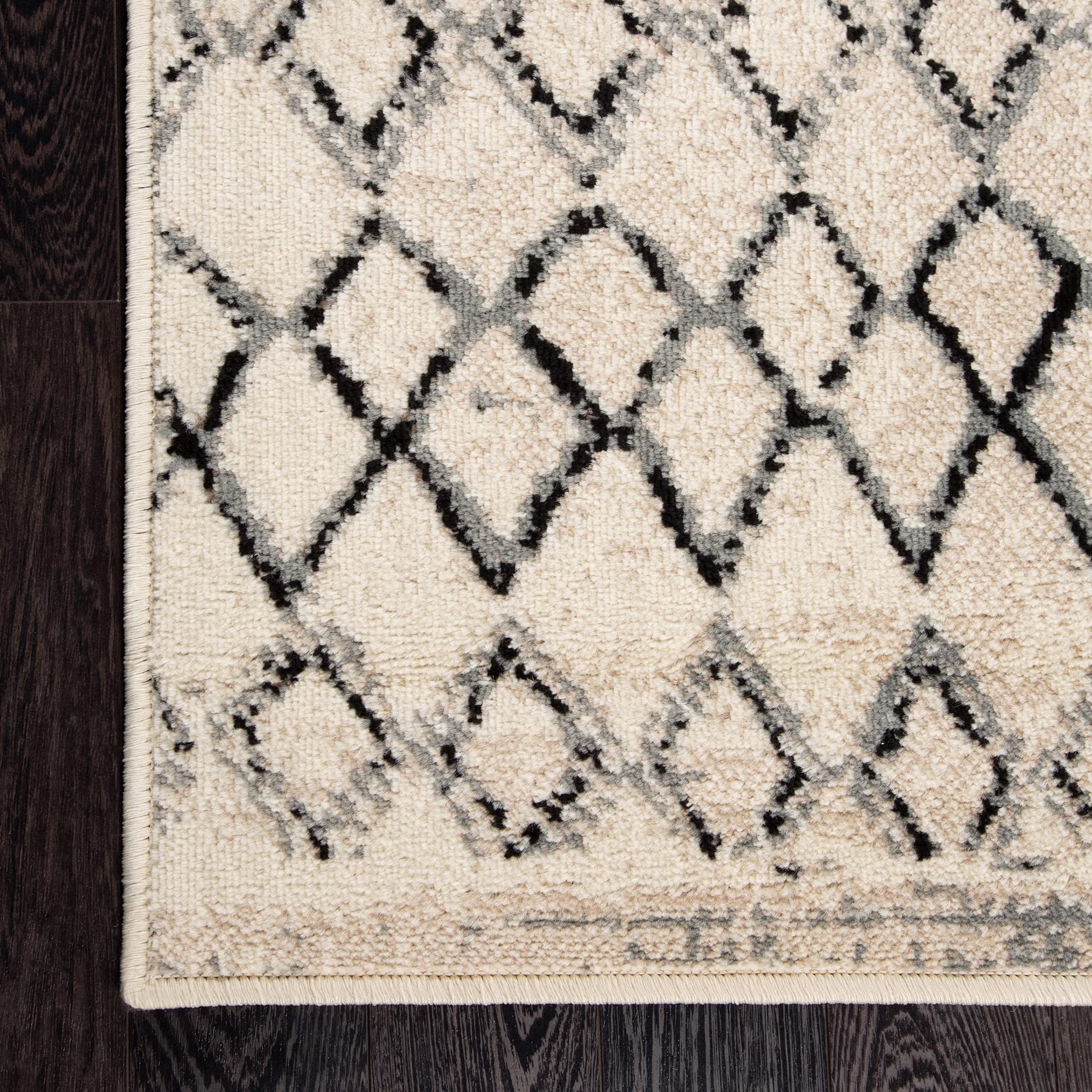 Premium Flintstone 5' x 8' Indoor Area Rug - Non-Slip Durable Floor Mat for Living Room, Bedroom, Dining Room, Kitchen & Office - Farmhouse Modern Decor for Tile & Carpet - Perfect Under Table, Sofa or Entryway