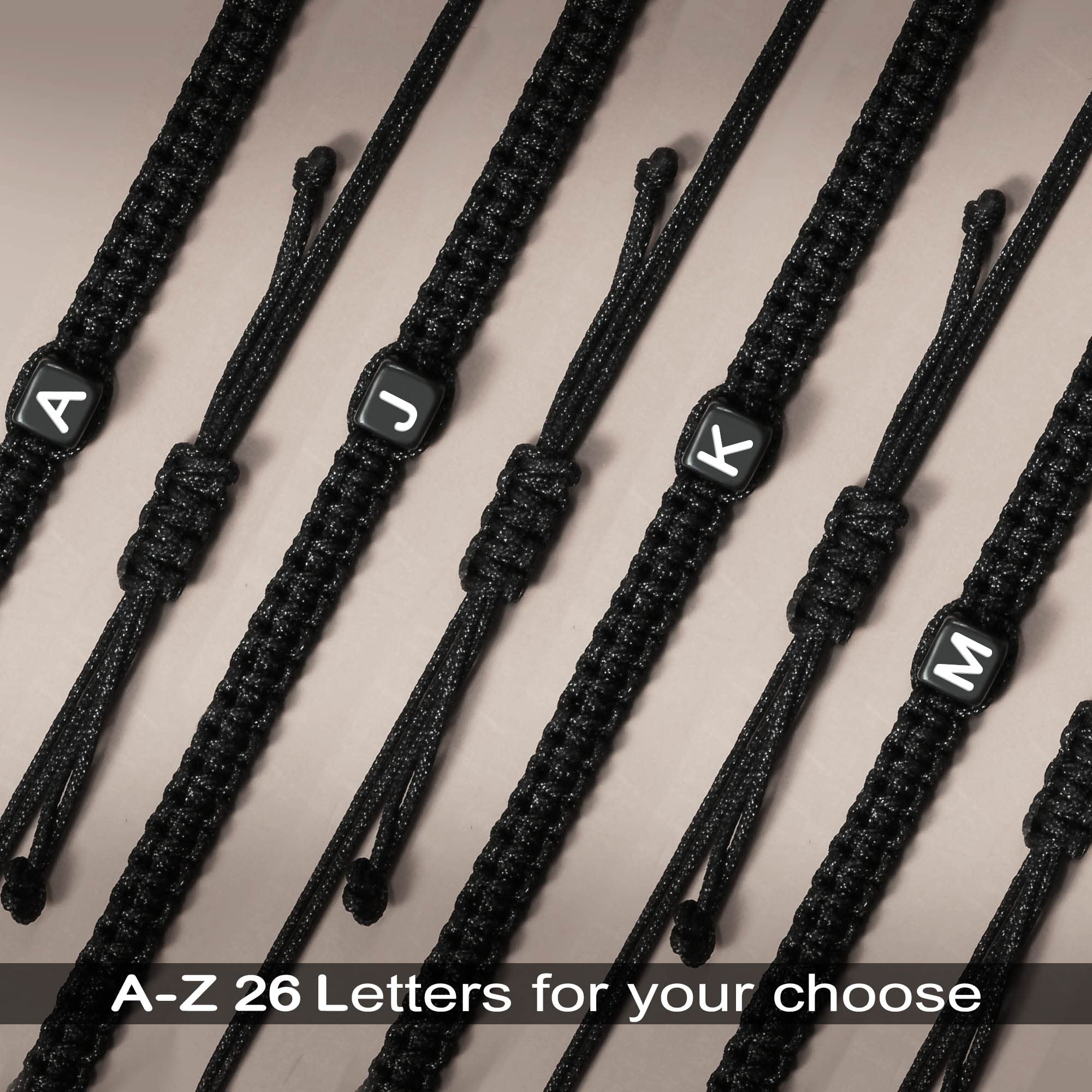 Personalized Initial Bracelets for Women & Men - Custom Letter A-Z Charm, Adjustable Braided Jewelry - Perfect Birthday, Graduation, Mother's Day, Christmas & Valentine's Day Gifts for Her, Teen Girls, Best Friends & Mom - Great for Everyday Wear, Special Occasions & Meaningful Gift-Giving