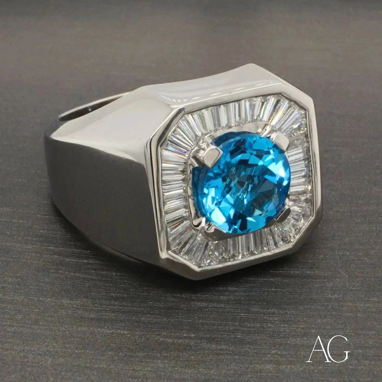 Exquisite Swiss Blue Topaz Elegance Ring – 925 Sterling Silver Women's Jewelry for Engagement, Wedding & Special Occasions