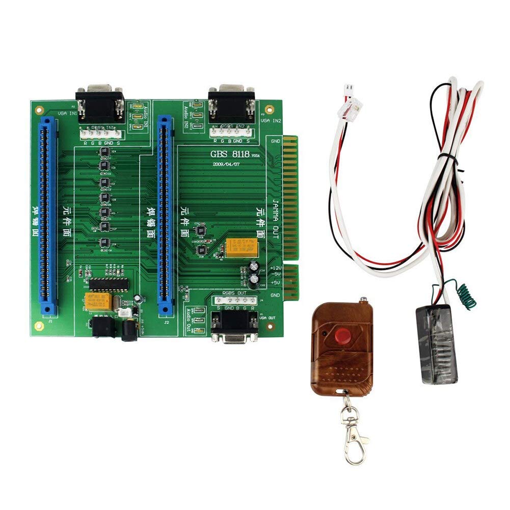 GBS-8118 Arcade Game Multi JAMMA 2-in-1 Switch with Remote Control - JAMMA PC Board & JAMMA Switcher for Arcade Cabinets and Gaming Setups - Perfect for Arcade Owners and Retro Gaming Enthusiasts