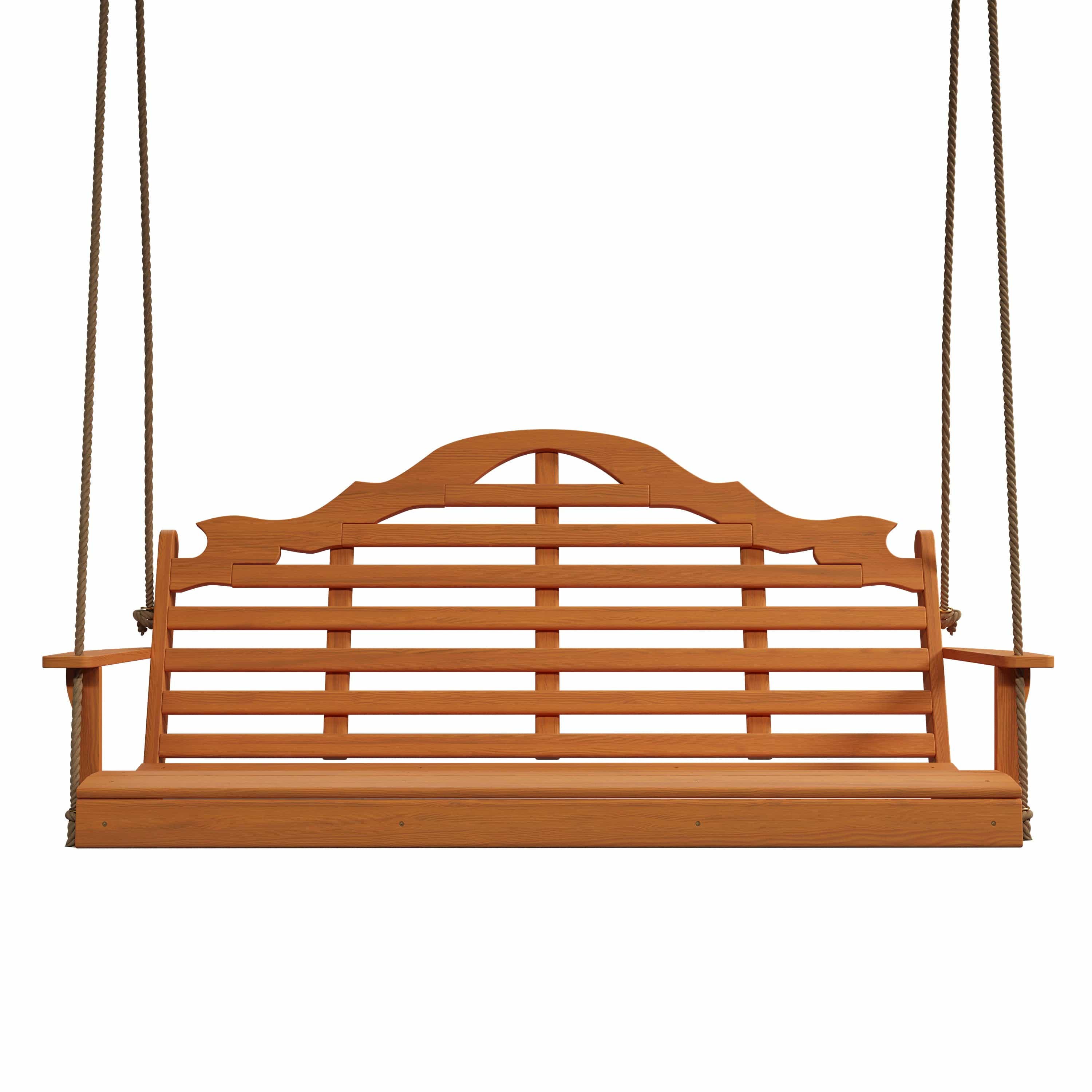 Keystone Amish Co. 6 Foot Milan Red Cedar Porch Swing - Handcrafted Outdoor Hanging Bench for Patio, Garden & Backyard Relaxation (No Cup Holders)