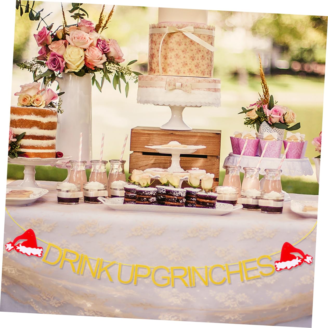 Christmas Party Decorations - Cabilock Paper Banner Pull Flag for Home, Kitchen & Holiday Decor | Perfect for Christmas Parties, Home Decor & Festive Celebrations