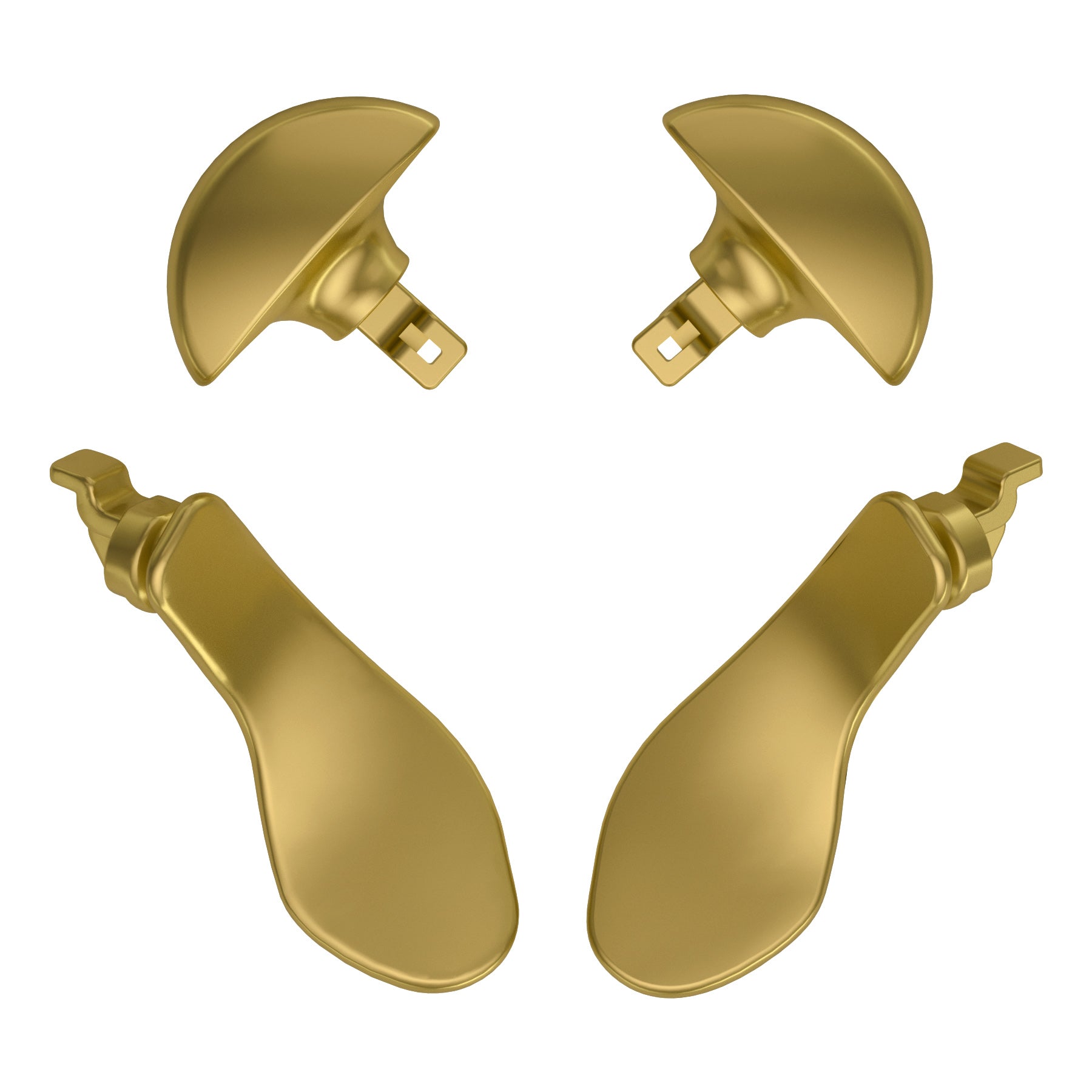 eXtremeRate Metallic Hero Gold Back Paddles for PS5 Edge Controller - 4PCS Interchangeable Metal Back Buttons (Controller Not Included) | Enhanced Gaming Performance for FPS, Racing & Competitive Play