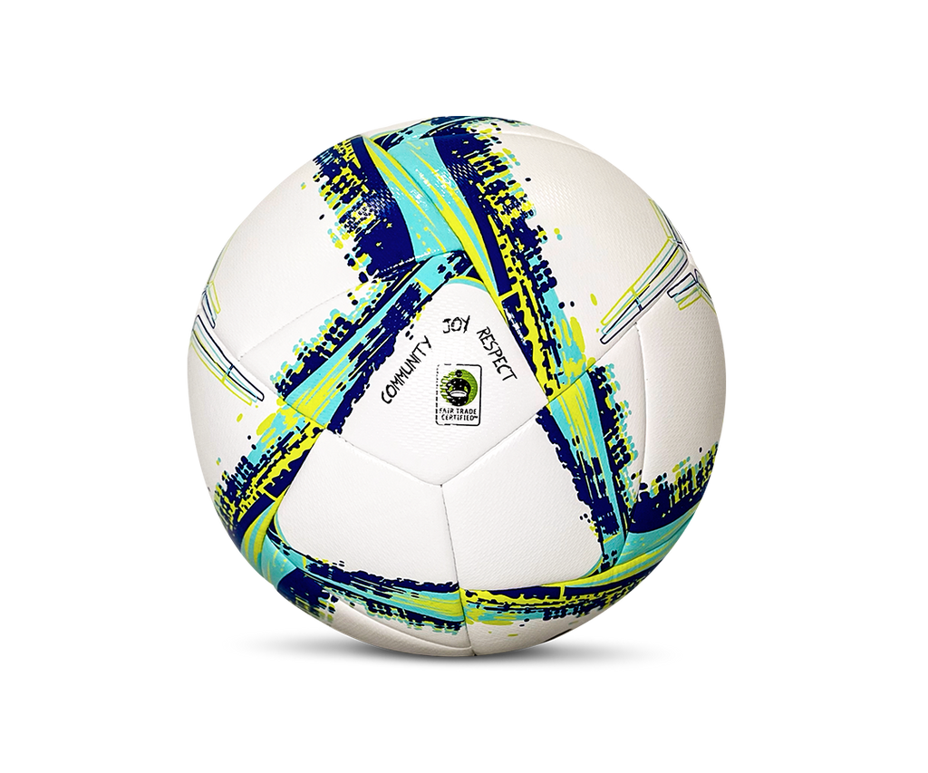 Senda Athletics Apex Match Soccer Ball - Official Size 5 Professional Game Ball for Training & Matches (White/Blue) - Perfect for Outdoor Soccer Practice, Games & Tournaments