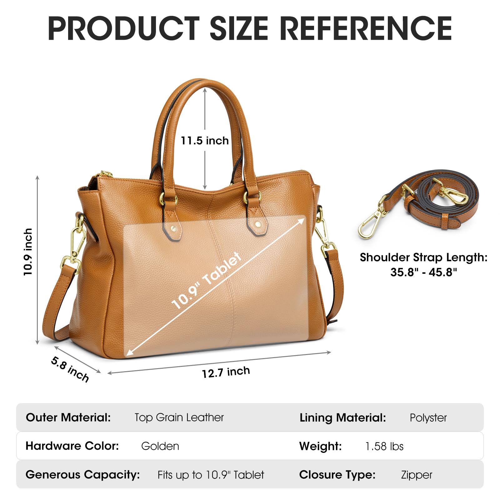 Kattee Soft Leather Tote Bags for Women - Stylish Shoulder Satchel Purses & Handbags | Perfect for Work, Travel & Everyday Use