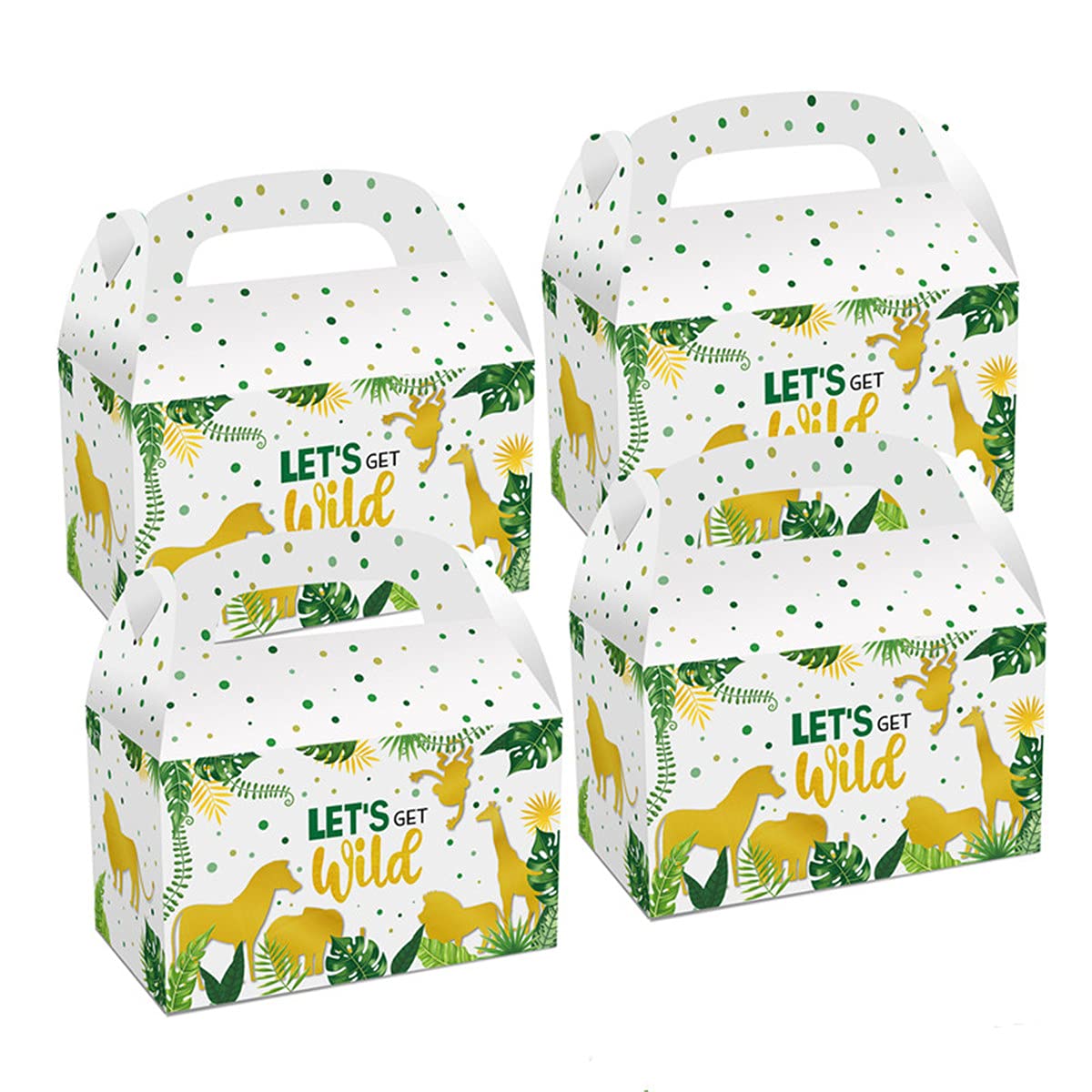 12 Pcs Wild Animal Zoo Cartoon Candy Cake Box Set - Kids Birthday Party, Baby Shower Supplies & Decorations - Perfect for Birthday Cakes, Cupcake Toppers, and Party Favors