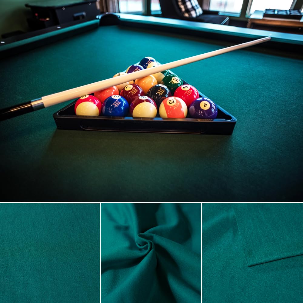 Premium Green Wool Billiard Cloth - Professional Pool Table Felt for 6, 7, 8 & 9 Foot Tables - Perfect for Home Game Rooms, Bars & Tournament Play