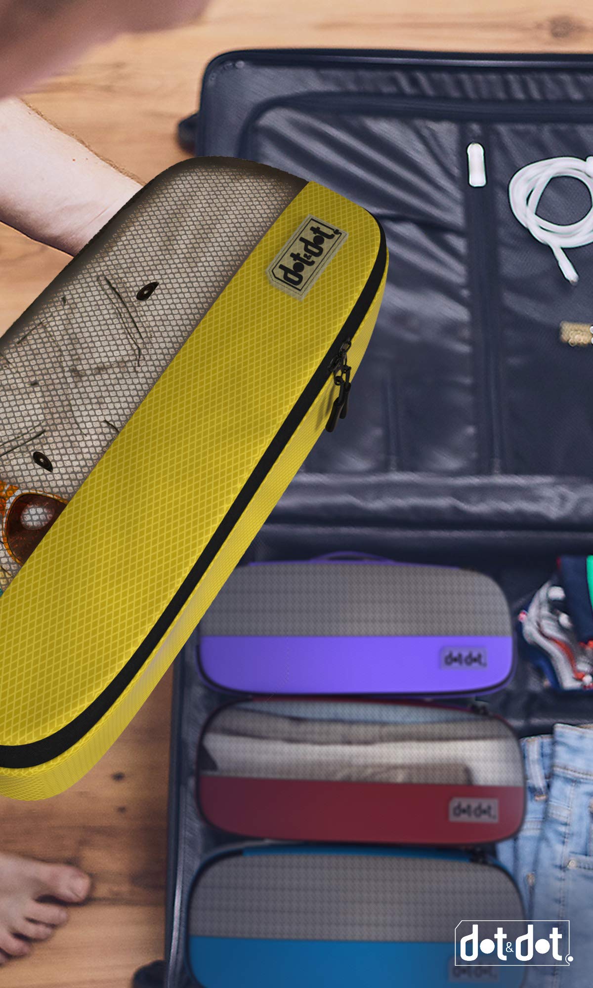 5-Piece Slim Packing Cubes Set for Suitcases & Carry-On Luggage - Lightweight Travel Organizer Bags for Clothes & Accessories - Perfect for Business Trips, Vacations & Weekend Getaways