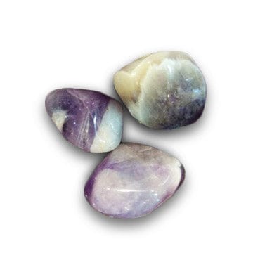 Chevron Amethyst Tumbled Pocket Stone - Natural Healing Crystal for Meditation, Stress Relief & Positive Energy - Perfect for Home Decor, Yoga, Reiki & Spiritual Practices