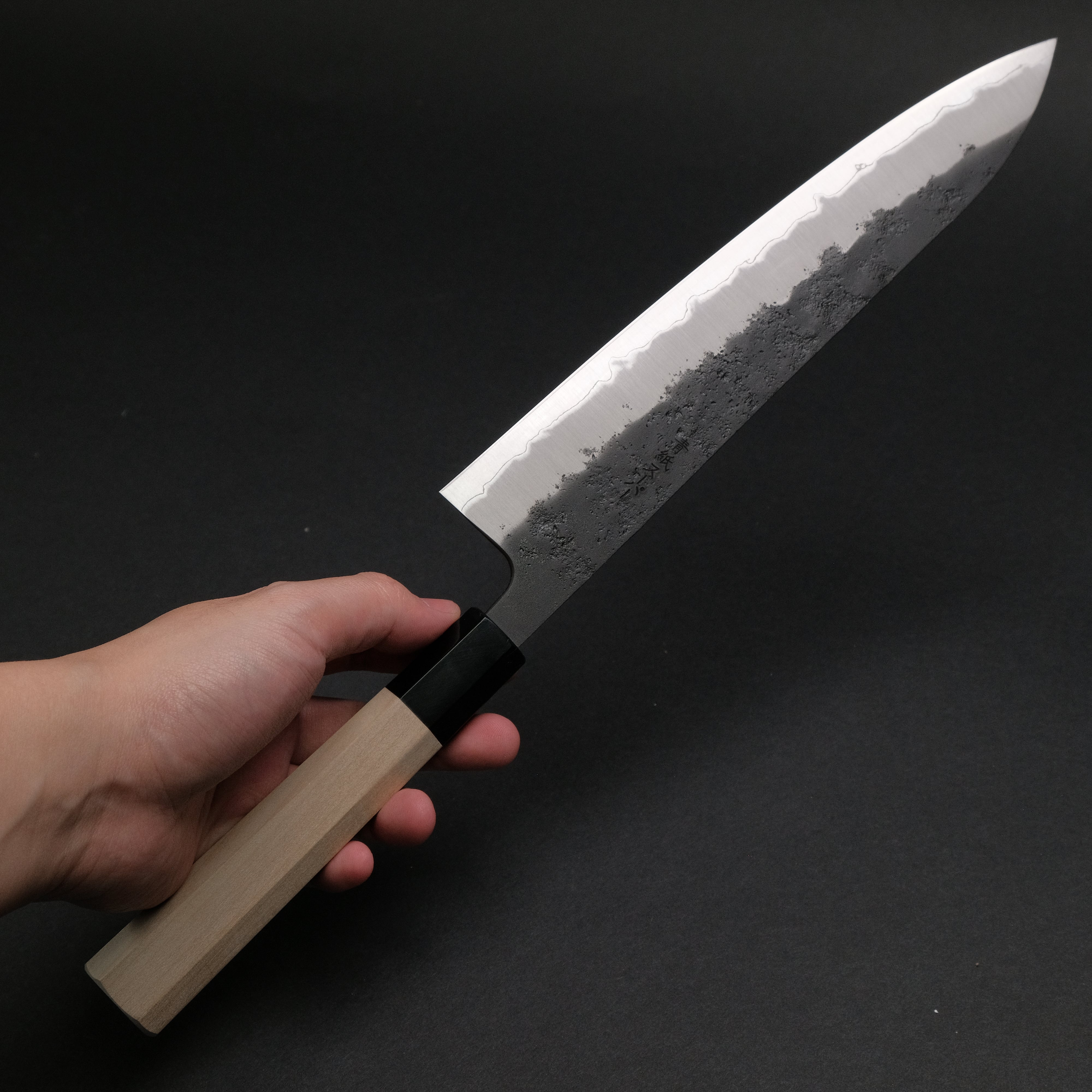 Hitohira Futana SB Kuro Nashiji Gyuto 240mm Japanese Chef Knife - High Carbon Steel Blade with Ho Wood Handle for Professional Chefs & Home Cooking - Perfect for Slicing, Dicing & Meat Preparation