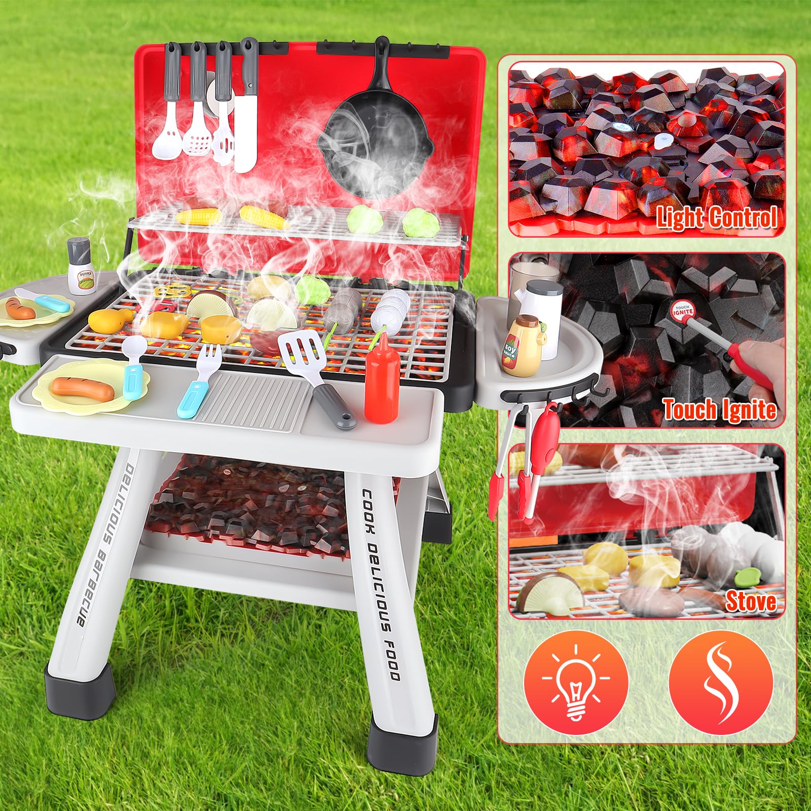 deAO Kids BBQ Grill Playset - 23.6