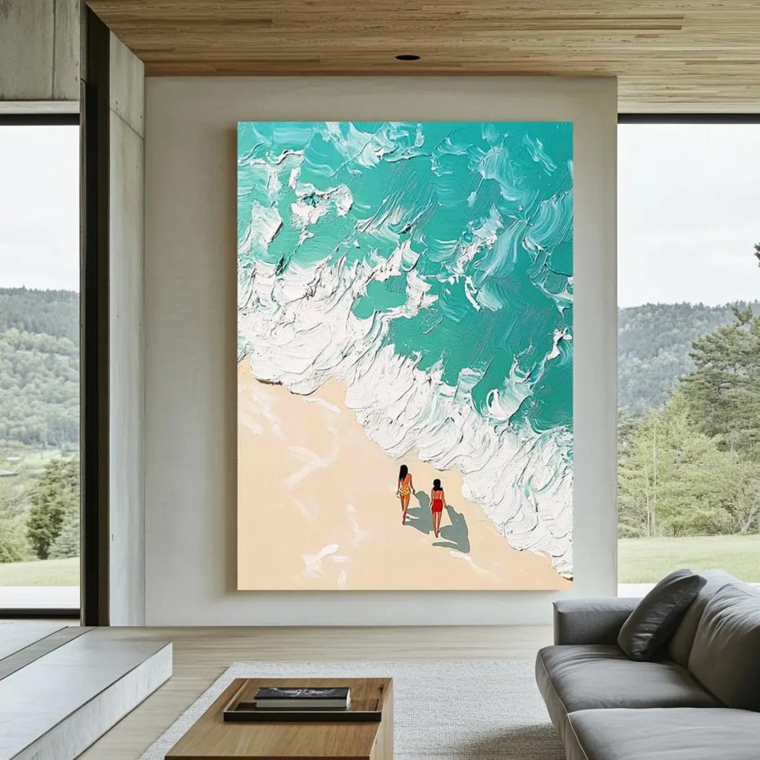 Swimming Sport Texture Canvas Painting #SA013 - Modern Wall Art for Home, Office, Gym & Pool Decor