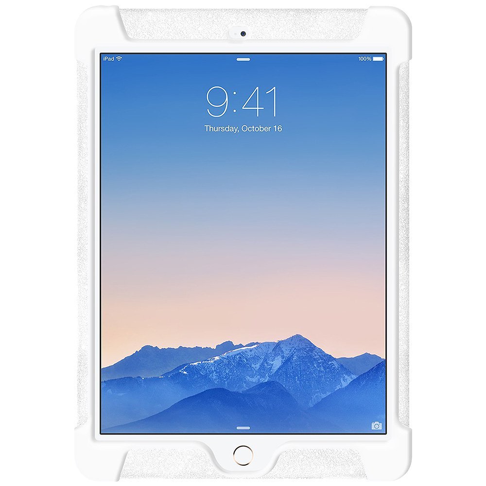Amzer Silicone Jelly Skin Fit Case Cover for iPad Air 2 - Protective Slim Soft TPU Gel Cover - Solid White (AMZ97442) - Perfect for Home, Office & Travel Protection